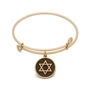 Star of David, Bangle Antique Gold Color Finish