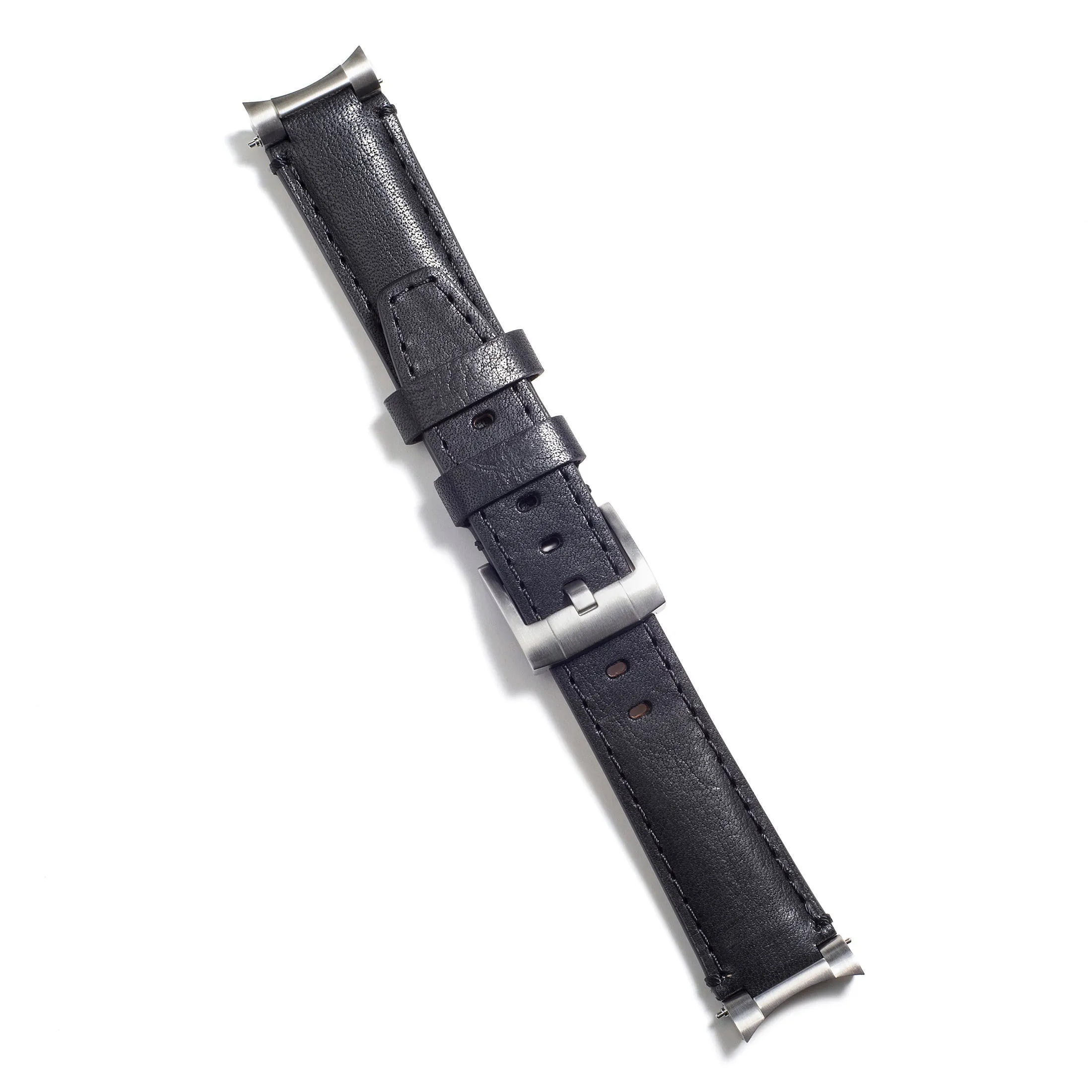 Steel End Link Leather Strap for Rolex Explorer II with Tang Buckle
