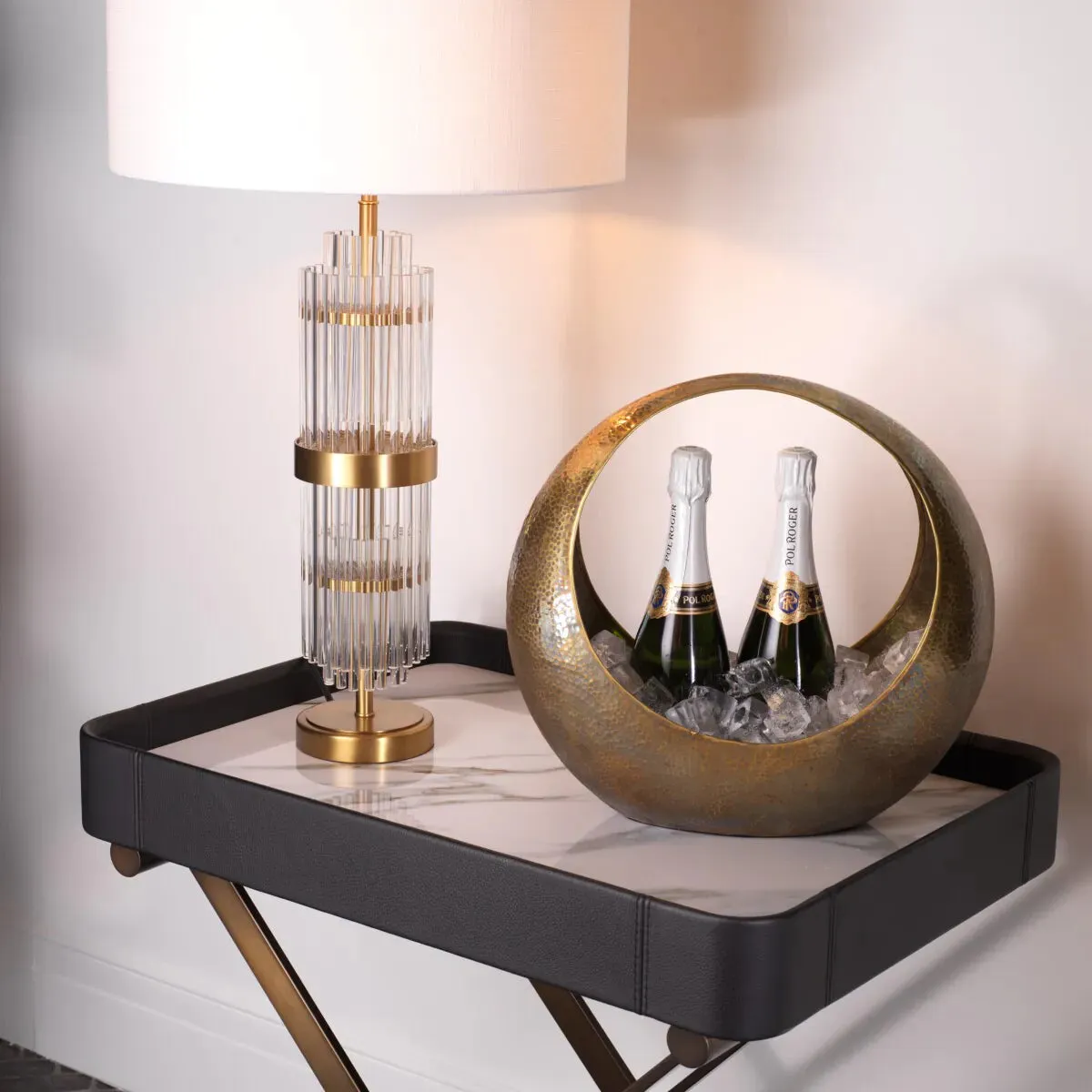 Table Lamp East - Antique Brass Finish