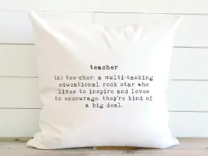Teacher Definition - Square Canvas Pillow