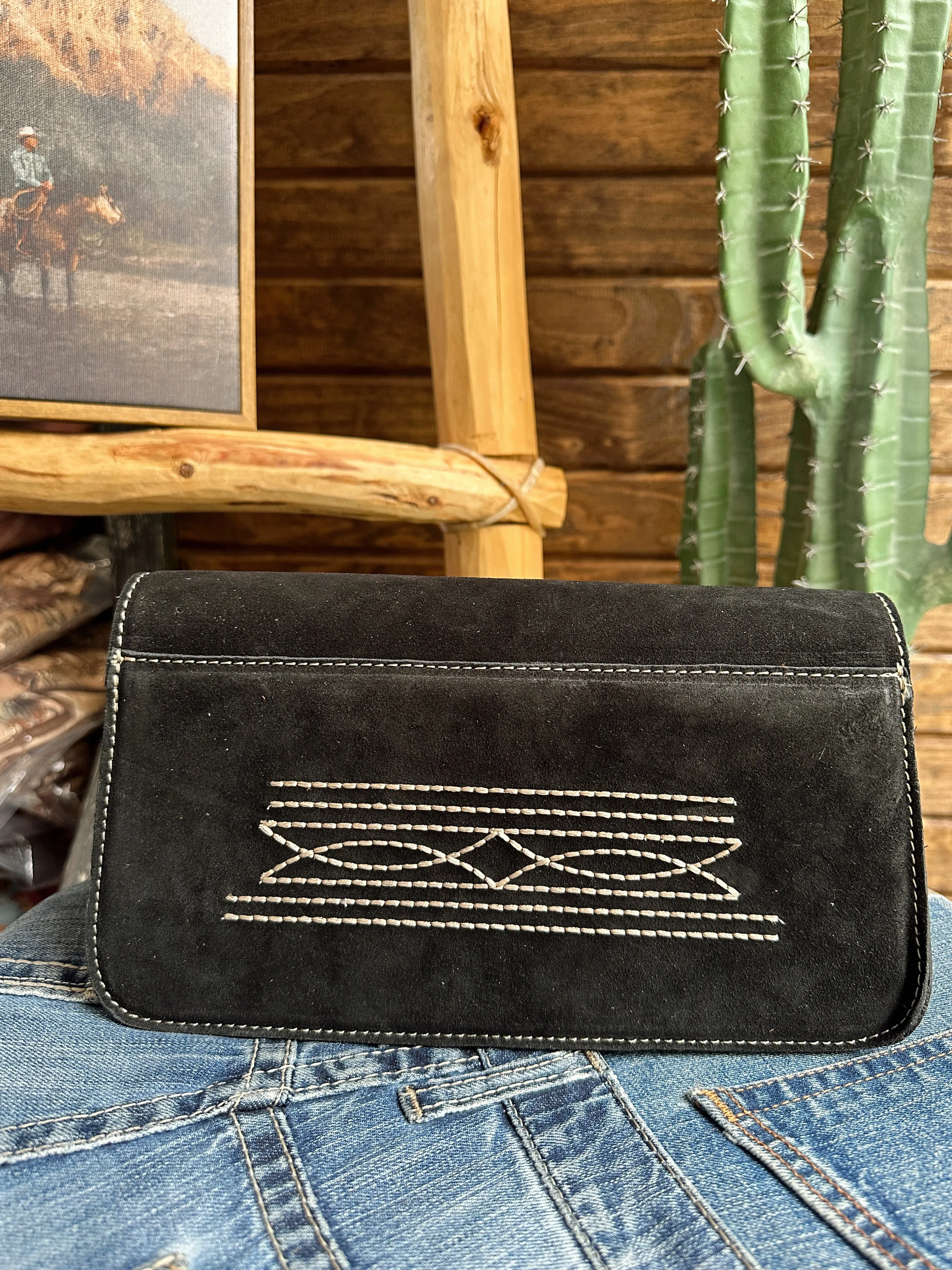 The Boot Stitch Purse - Black