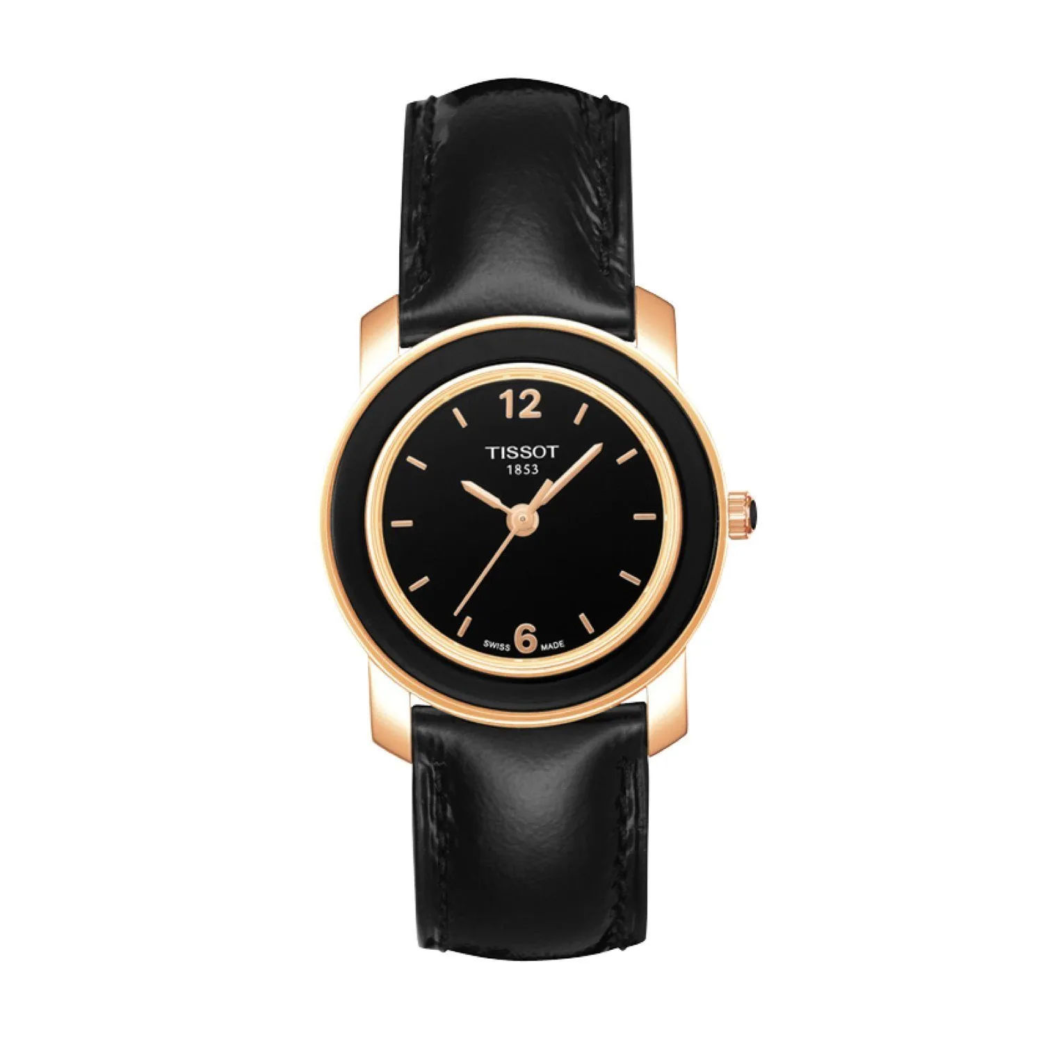 Tissot 16mm Cera Black Leather Strap Without Buckle