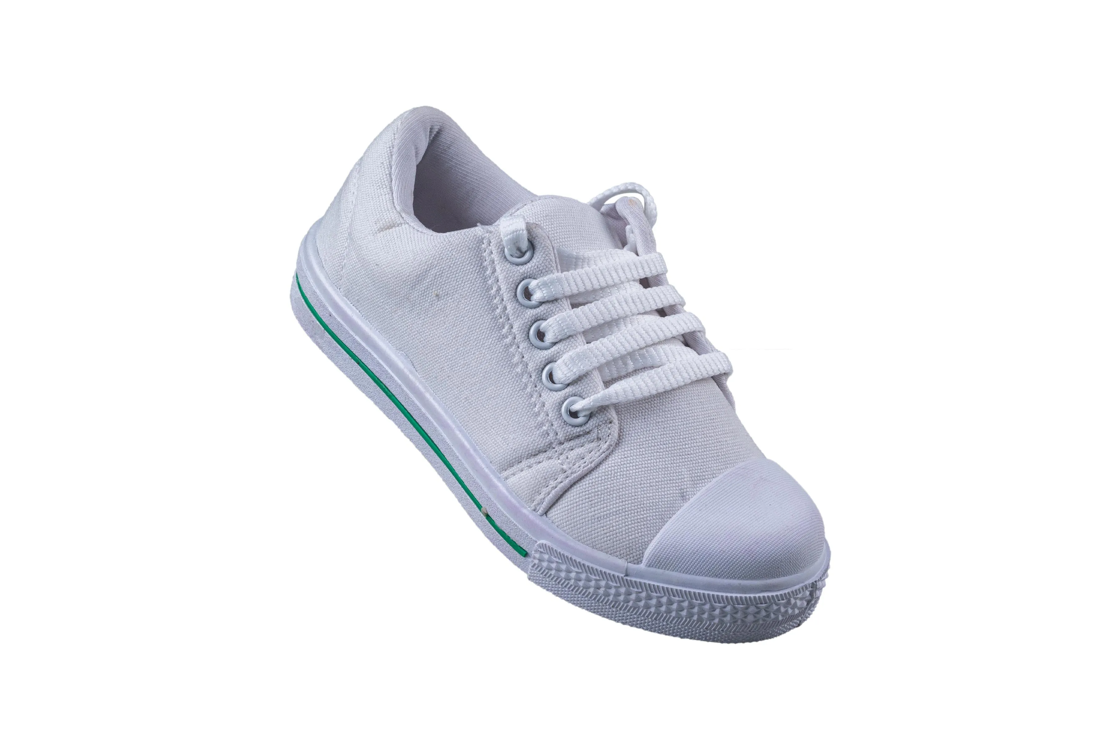 Titas Children White Canvas School Shoe (4 Years to 6 Years)(Sd 001)
