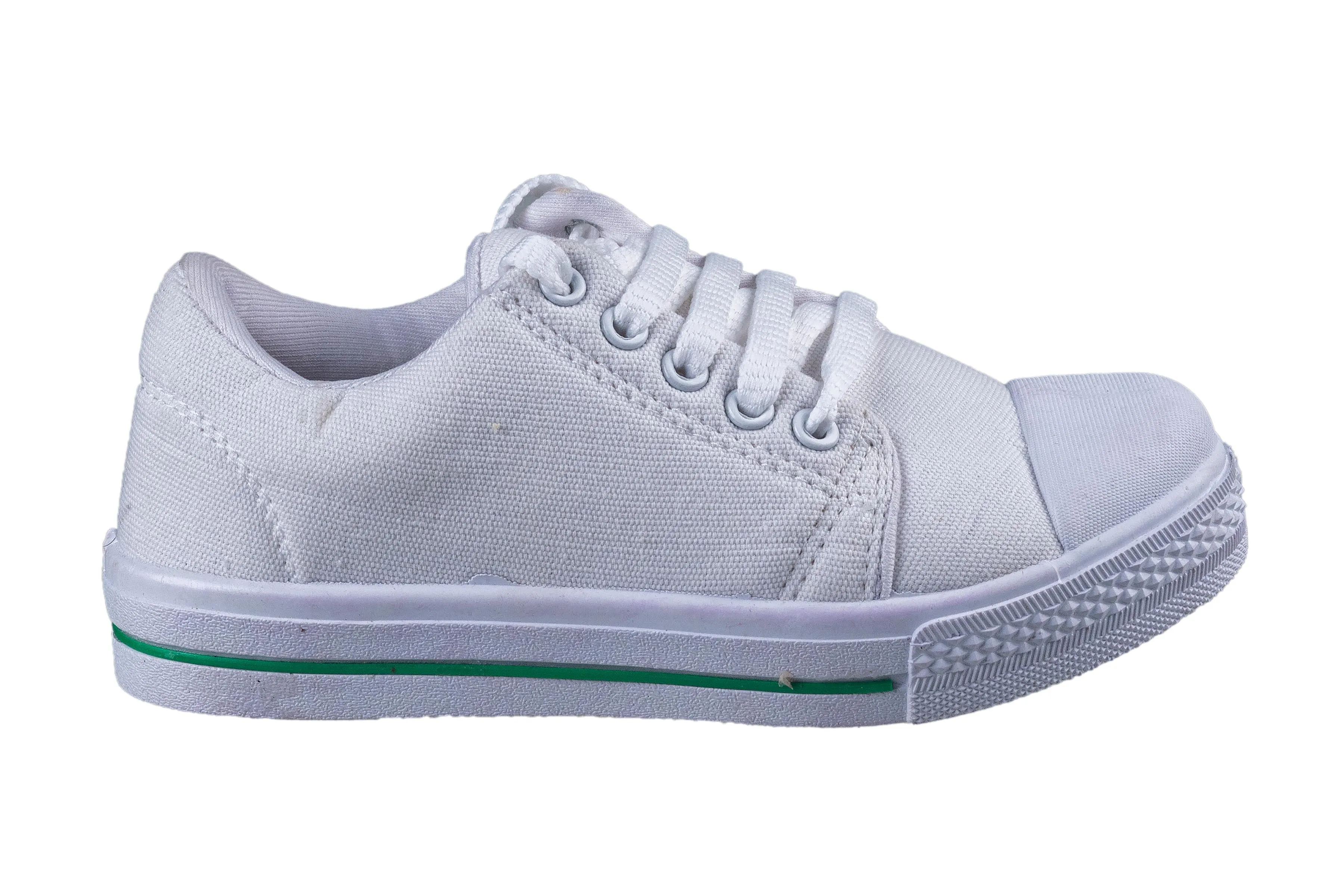 Titas Children White Canvas School Shoe (4 Years to 6 Years)(Sd 001)