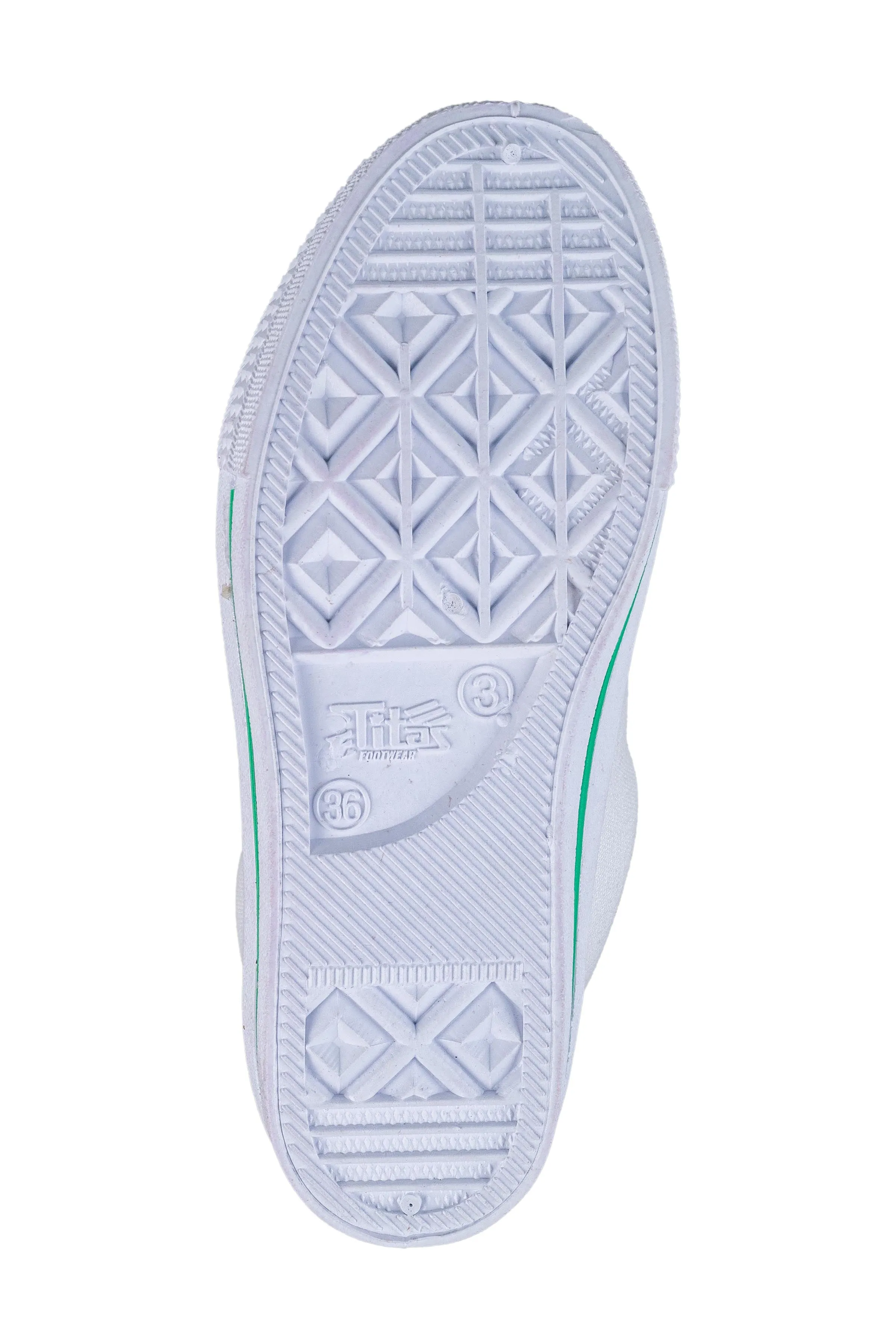 Titas Children White Canvas School Shoe (4 Years to 6 Years)(Sd 001)