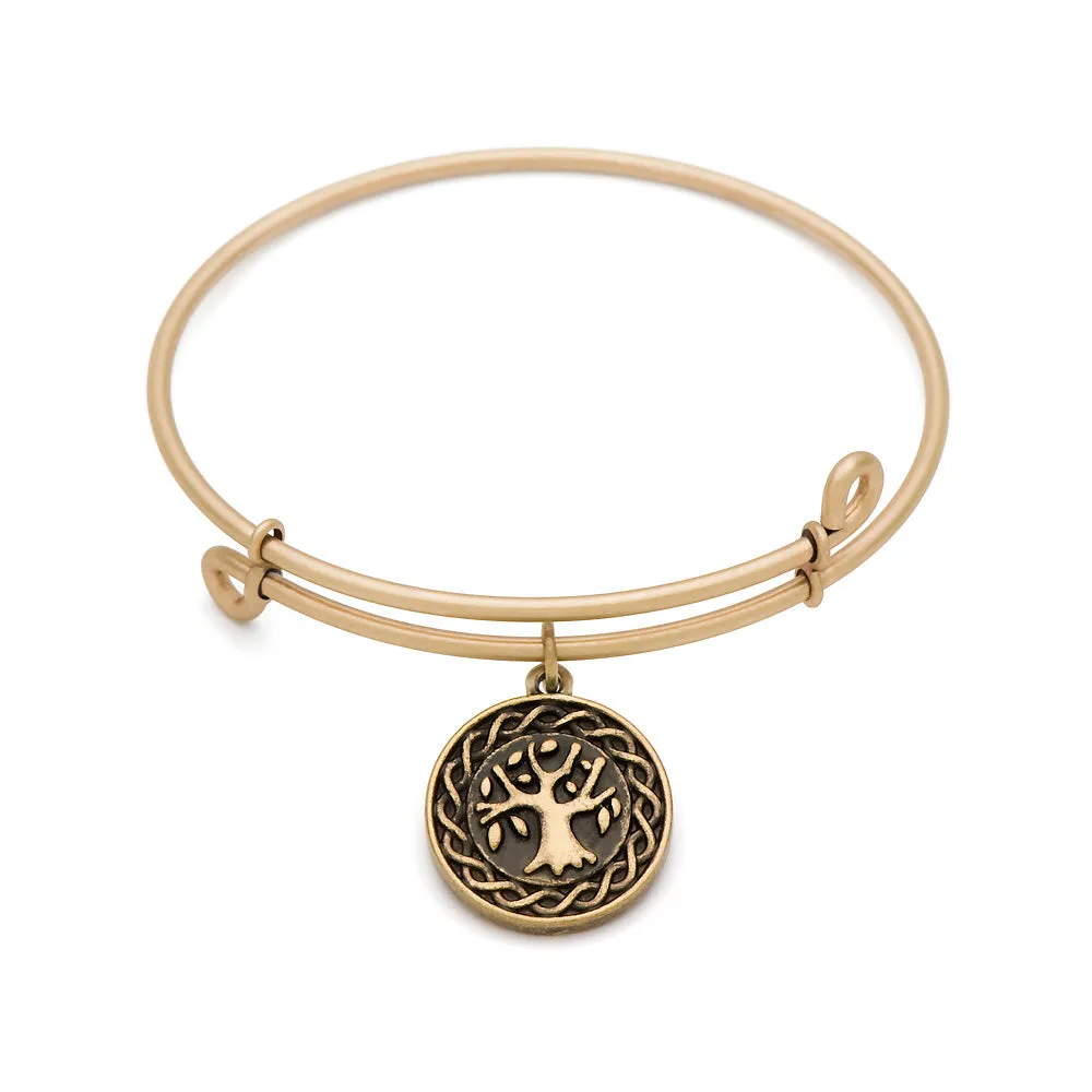 Tree of Life, Bangle Antique Gold Color Finish