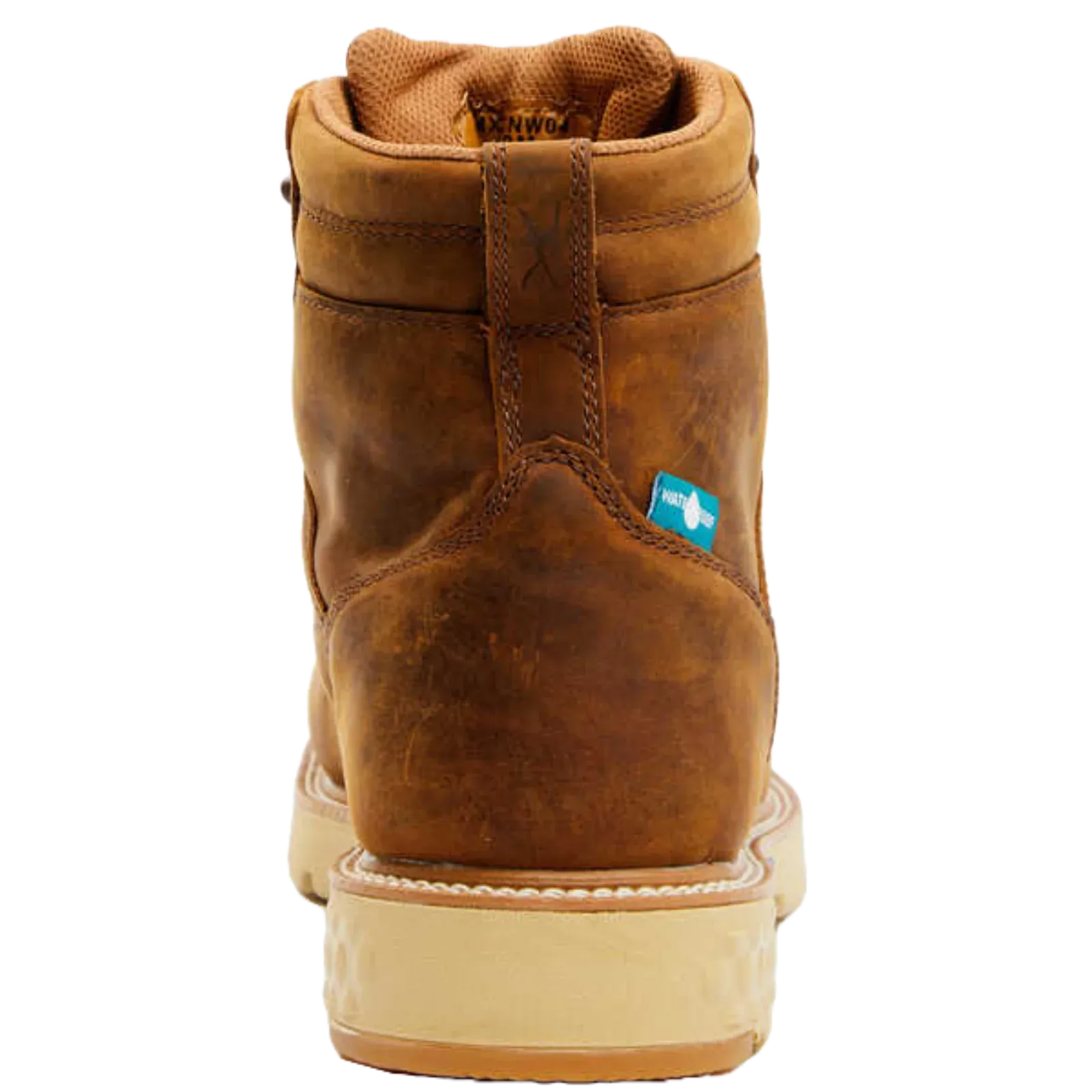 Twisted X Men's Waterproof Distressed Saddle Brown Work Boots MXCNW04