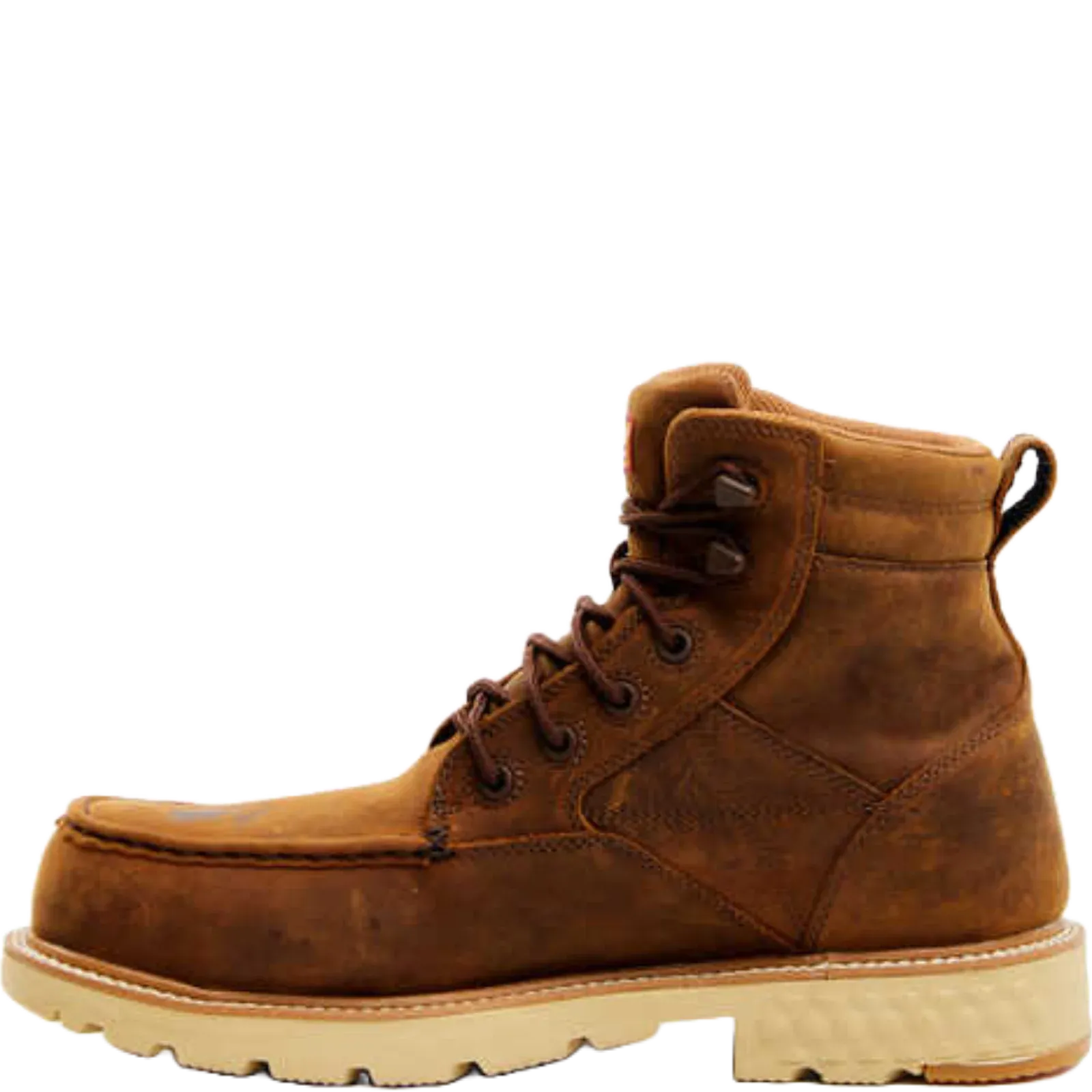 Twisted X Men's Waterproof Distressed Saddle Brown Work Boots MXCNW04