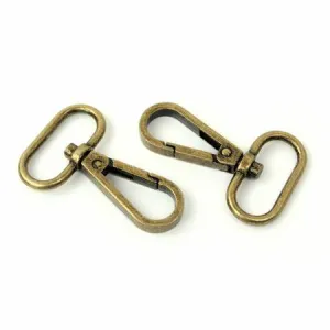 Two Swivel Hooks 1 inch Antique - Sallie Tomato