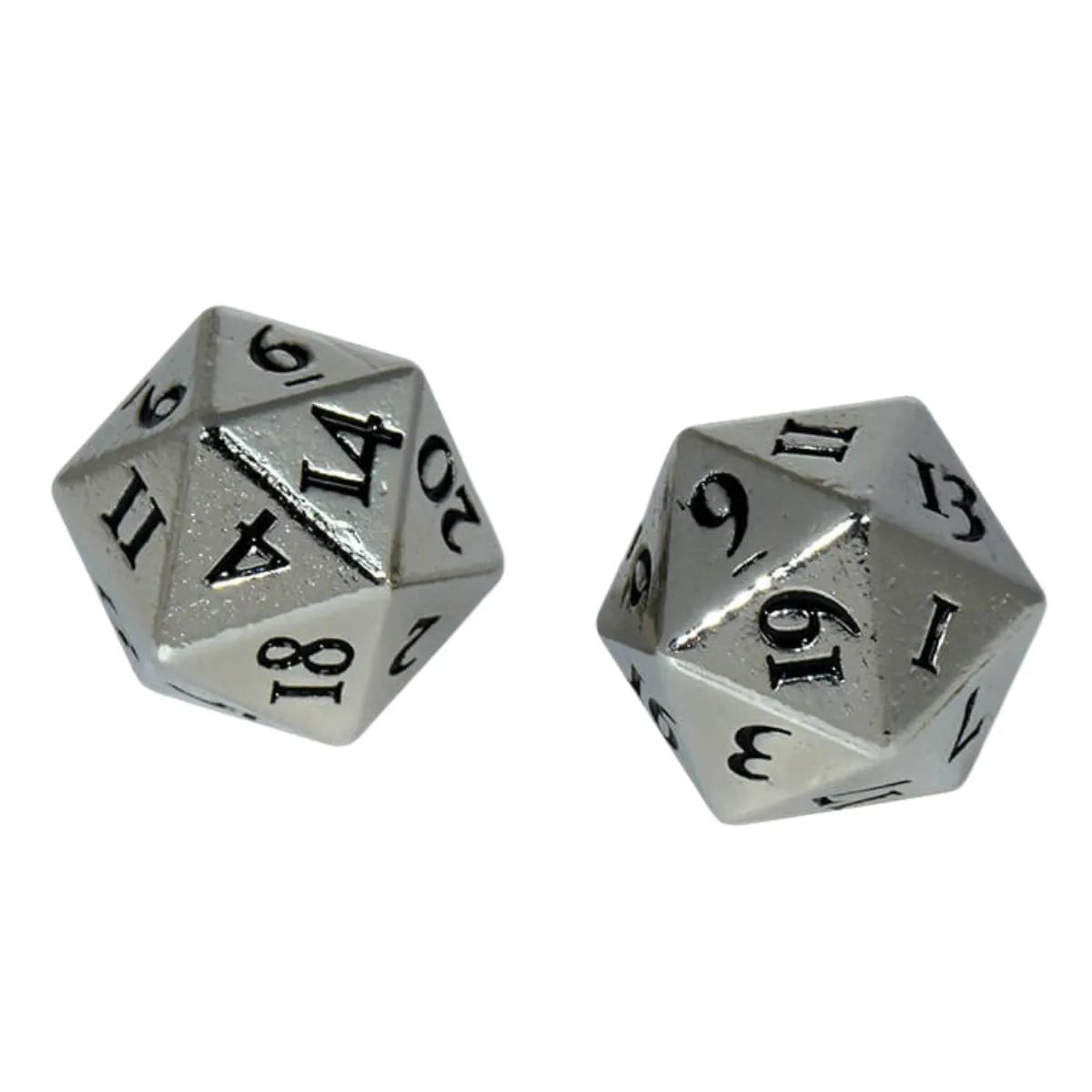 ULTRA PRO - Heavy Metal D20 2-Dice Set - Chrome