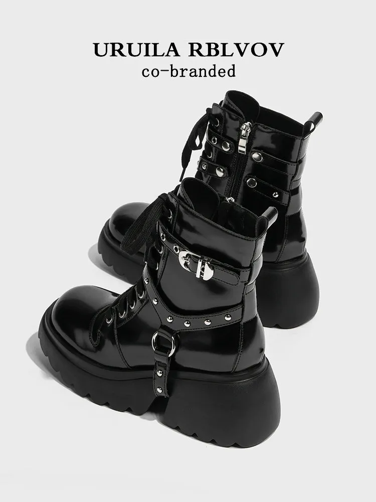 Uruila Rblvov Fancy Black Martin Boots