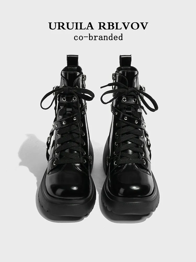Uruila Rblvov Fancy Black Martin Boots