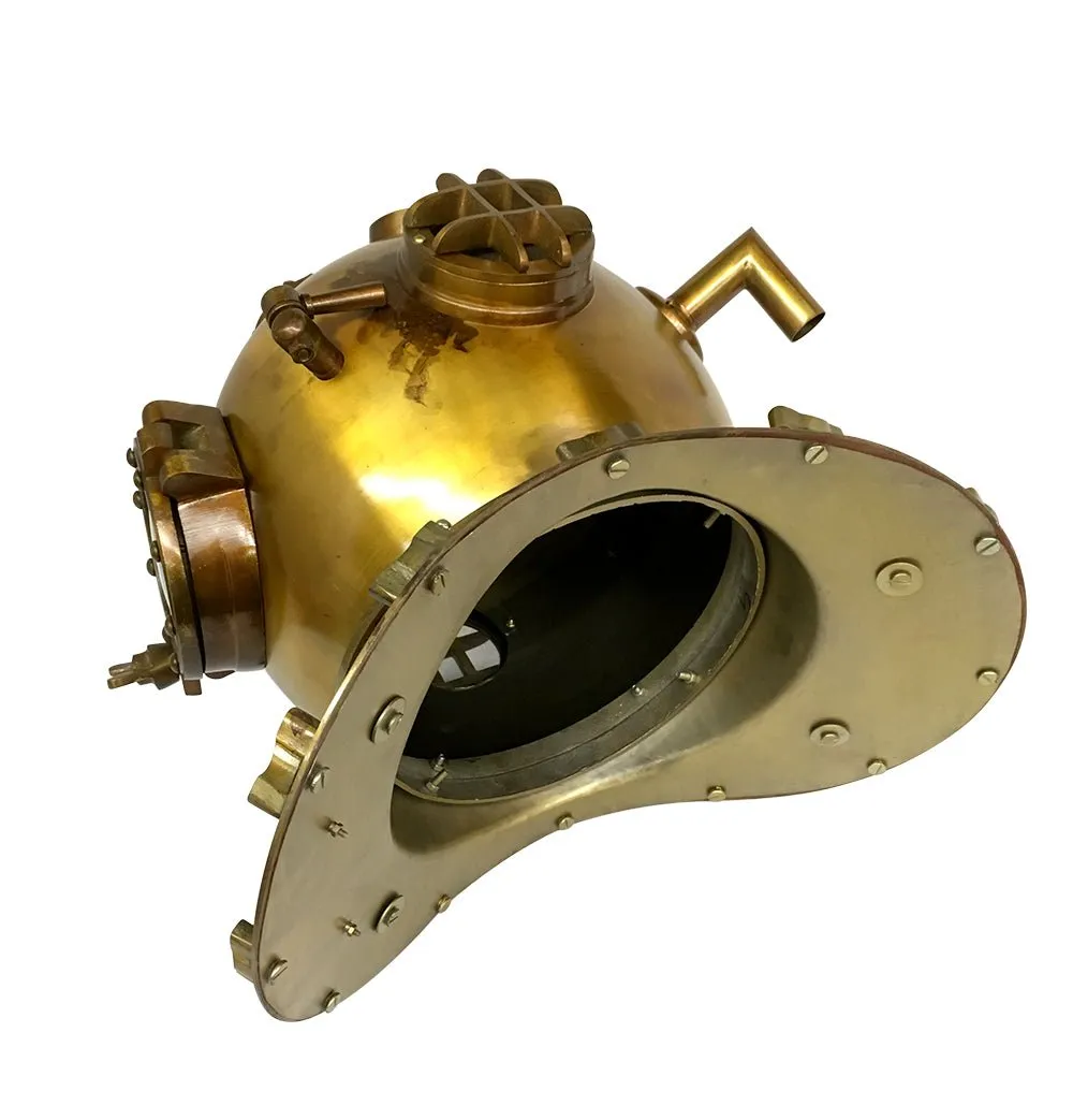 US Navy Mark V Diving Helmet – Brass Antique Finish- (DH103A) - Last One Available