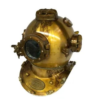 US Navy Mark V Diving Helmet – Brass Antique Finish- (DH103A) - Last One Available