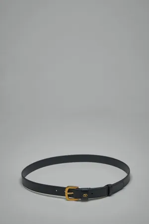 V-Logo Signature Belt in Shiny Calfskin