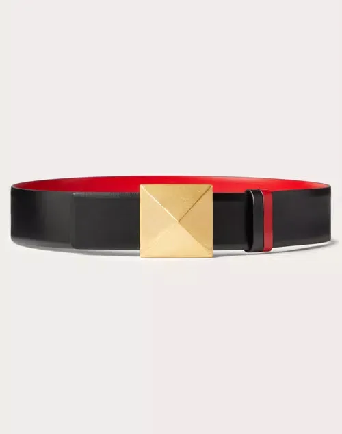 VALENTINO GARAVANI One Stud reversible leather belt 40MM