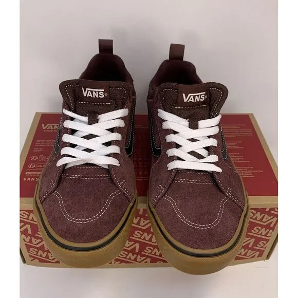 Vans Shoes Mens Size 8.5 Filmore‎ Suede Mesh Chocolate Brown Gum Sneakers NEW