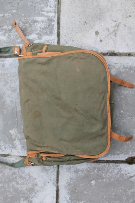 Vintage Relum Canvas And Leather Shoulder Bag. Rare XL Size.