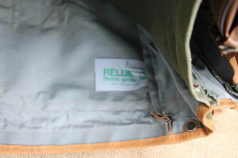Vintage Relum Canvas And Leather Shoulder Bag. Rare XL Size.