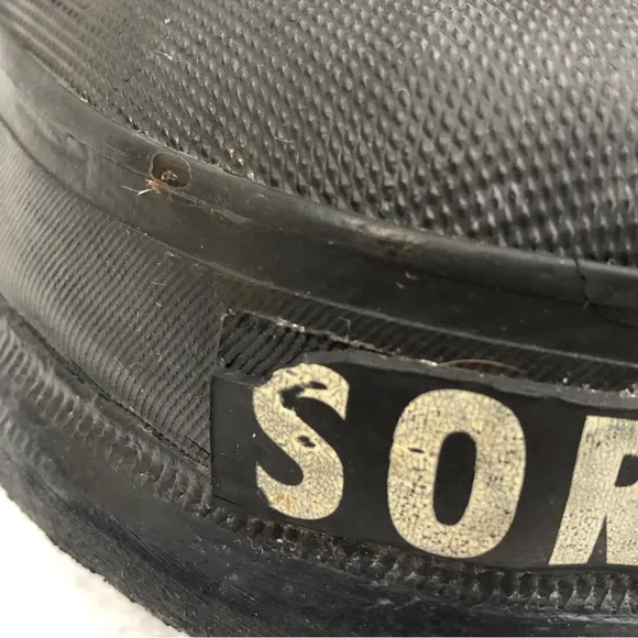 Vintage Sorel Pro Flex I Scott Downey Black Neon Green Rubber Snow Boots Men 12