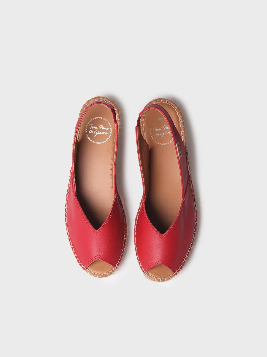 Wedge espadrilles in leather - BERNIA-P