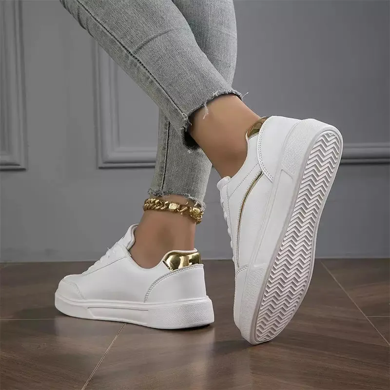 White orthopedic sneakers for women
