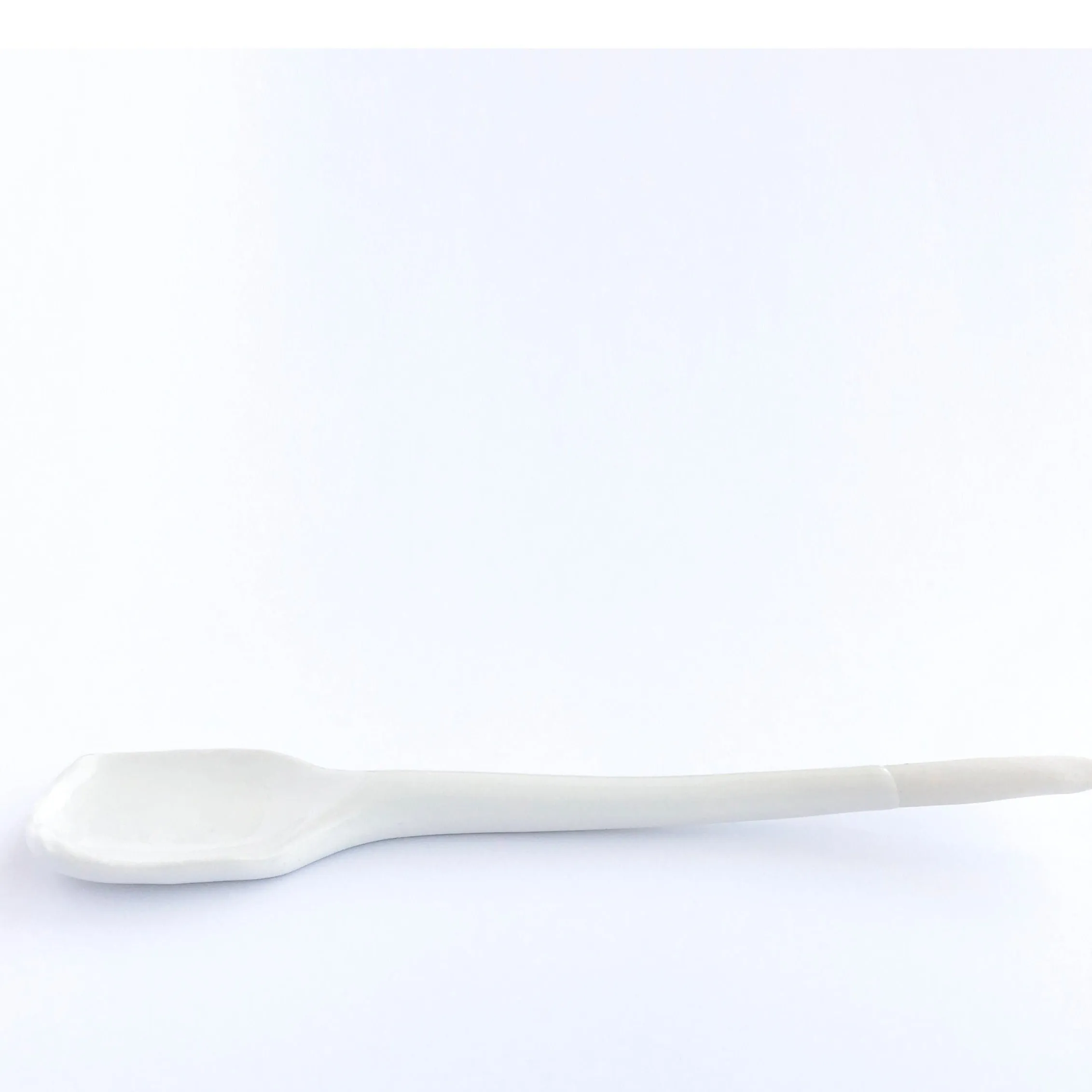 White Porcelain Serving Spoon
