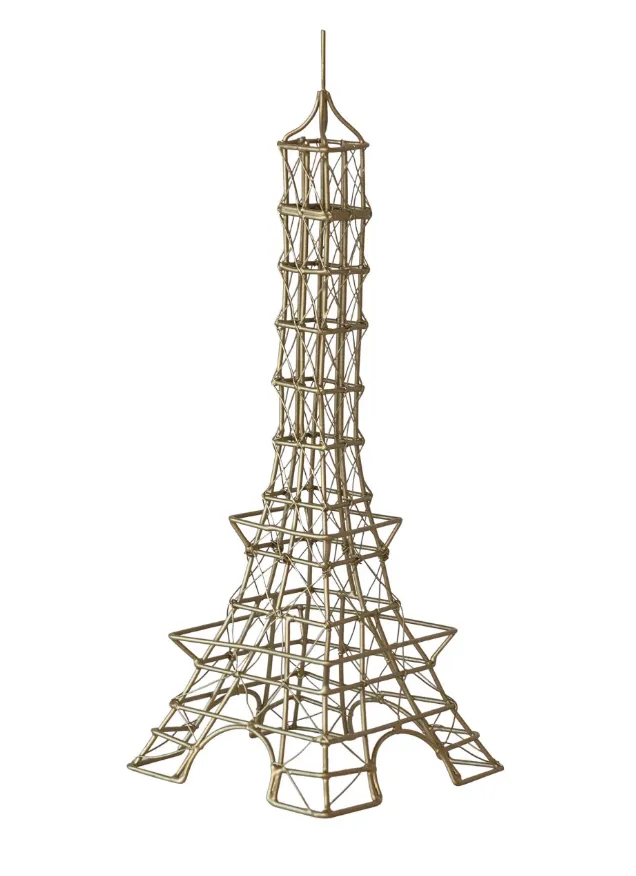 Wire Eiffel Tower, Antique Brass Finish