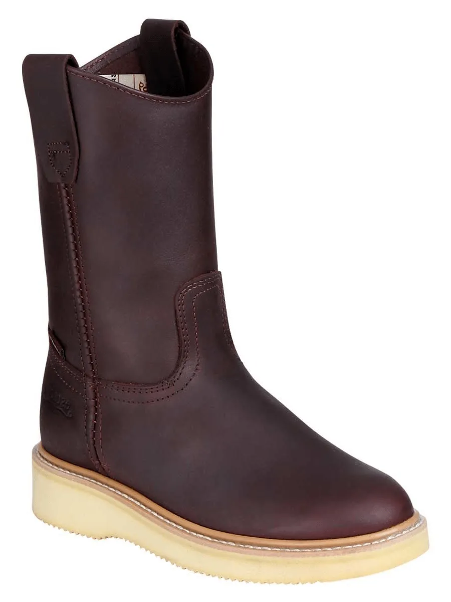Women's Genuine Leather Work Boots Without Helmet 'Establo' Shedron Color 91542