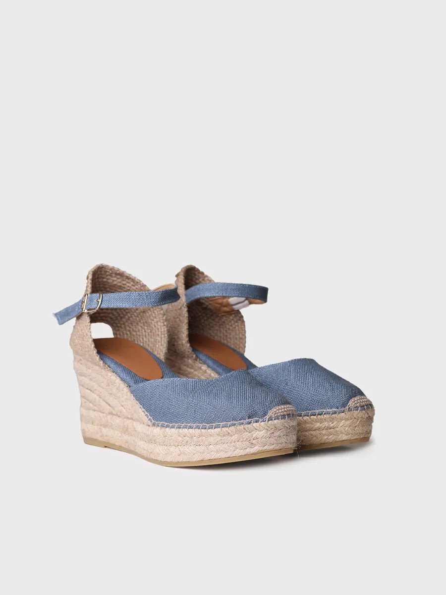 Women's linen wedge espadrilles - LAIA-NT