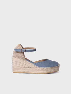 Women's linen wedge espadrilles - LAIA-NT