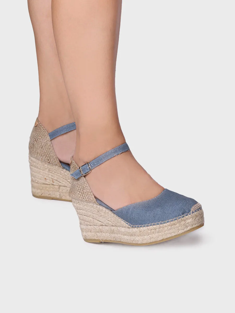 Women's linen wedge espadrilles - LAIA-NT