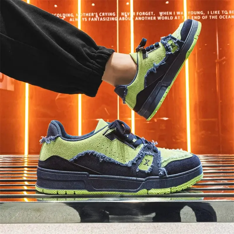 Y2K Retro Stitched Denim Shoes for the Perfect Fit