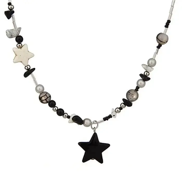 Y2K Star Beaded Necklace for Trendy Apparel and Accessories