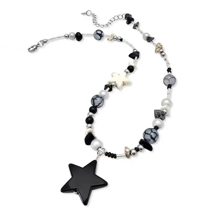 Y2K Star Beaded Necklace for Trendy Apparel and Accessories